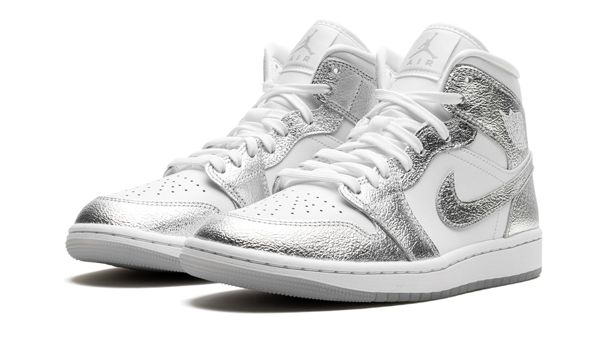 Air Jordan 1 Mid SE WMNS "Metallic Silver" FN5031 100