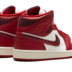 Air Jordan 1 Mid WMNS "Red Cracked Leather" HJ9337 106