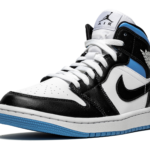 AIR JORDAN 1 MID WMNS "Black / White / University Blue" BQ6472 102