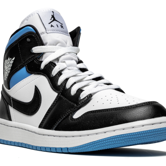 AIR JORDAN 1 MID WMNS "Black / White / University Blue" BQ6472 102