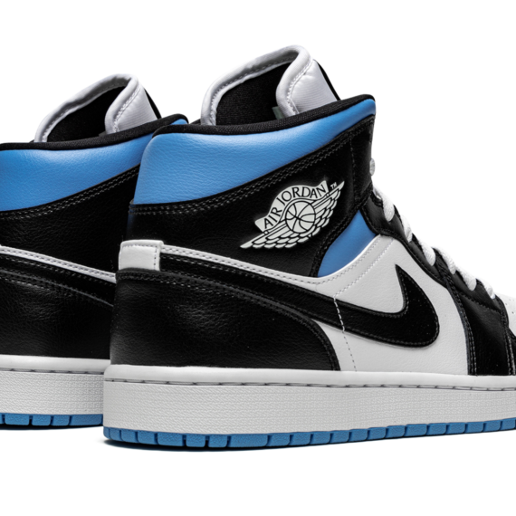 AIR JORDAN 1 MID WMNS "Black / White / University Blue" BQ6472 102