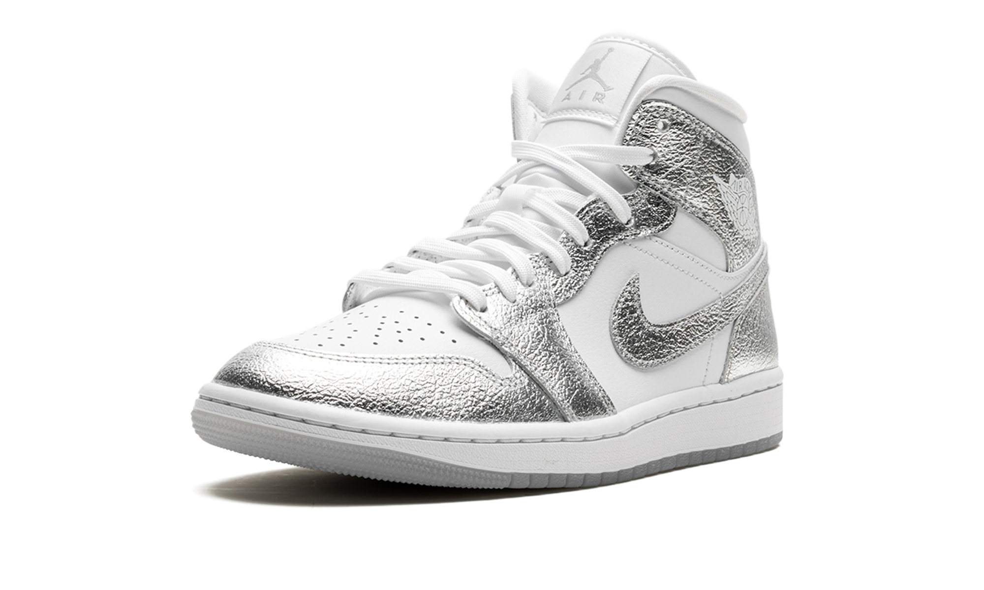 Air Jordan 1 Mid SE WMNS "Metallic Silver" FN5031 100