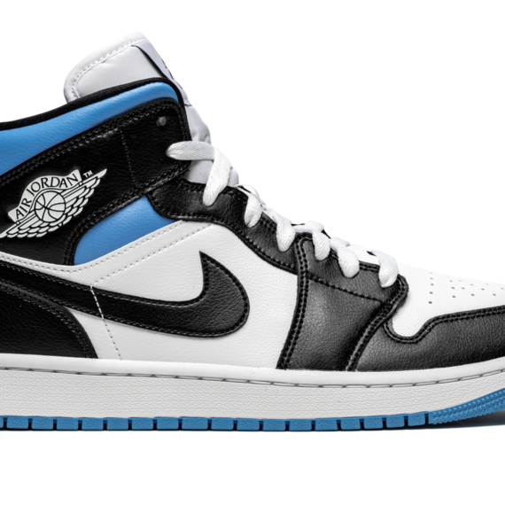 AIR JORDAN 1 MID WMNS "Black / White / University Blue" BQ6472 102