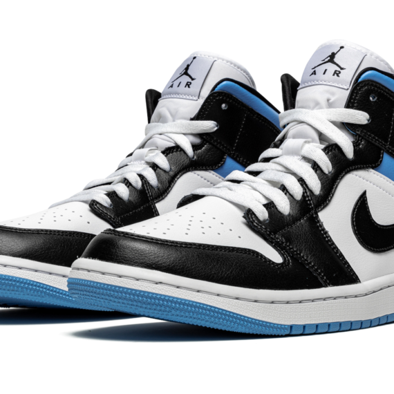 AIR JORDAN 1 MID WMNS "Black / White / University Blue" BQ6472 102